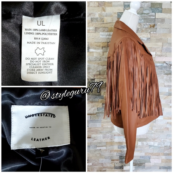 Free People, Understated Leather Bronco Jacket in Camel Brown - Picture 4 of 4